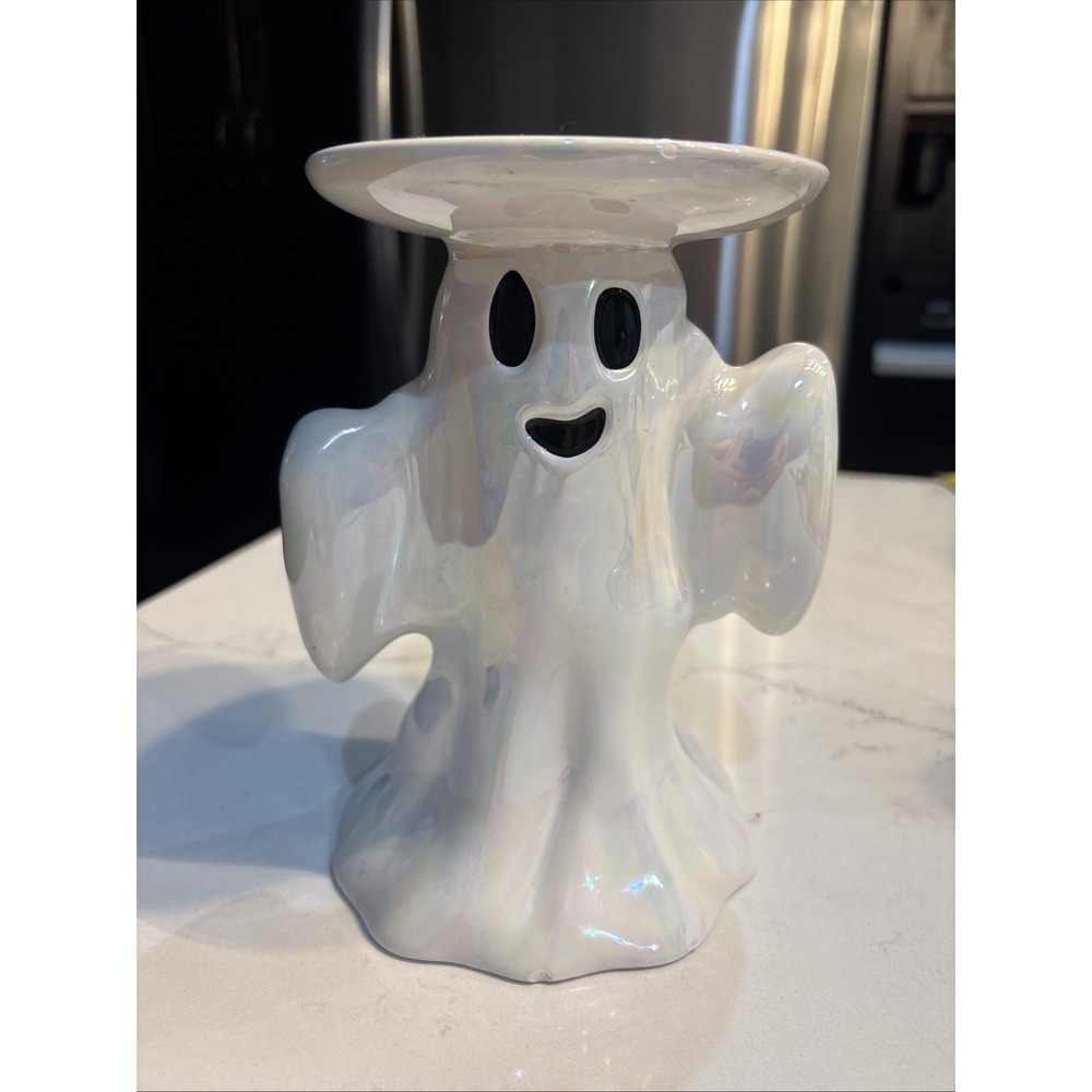 2024 Bath & Body Works Halloween GHOST 3-Wick Candle Pedestal Holder Home Decor